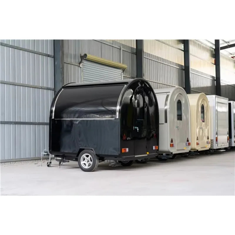 Light Weight EU Fashionable Food Trailer with Water Sink Electric System And Tow Bar for Fast Food Street Shop Cart for Sale