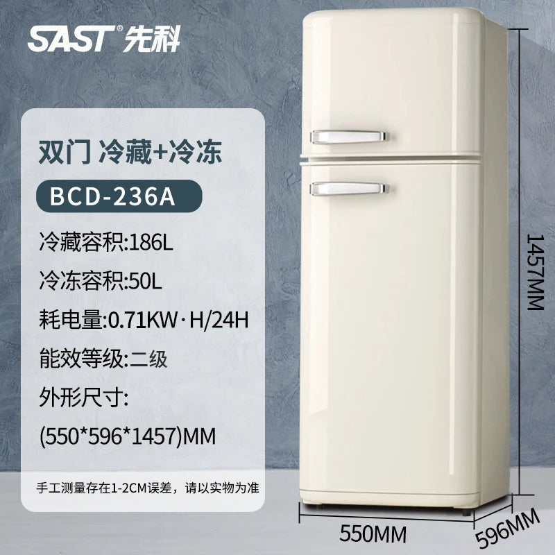 ZMLrefrigerator household mini small refrigerator double door office energy saving power saving bass