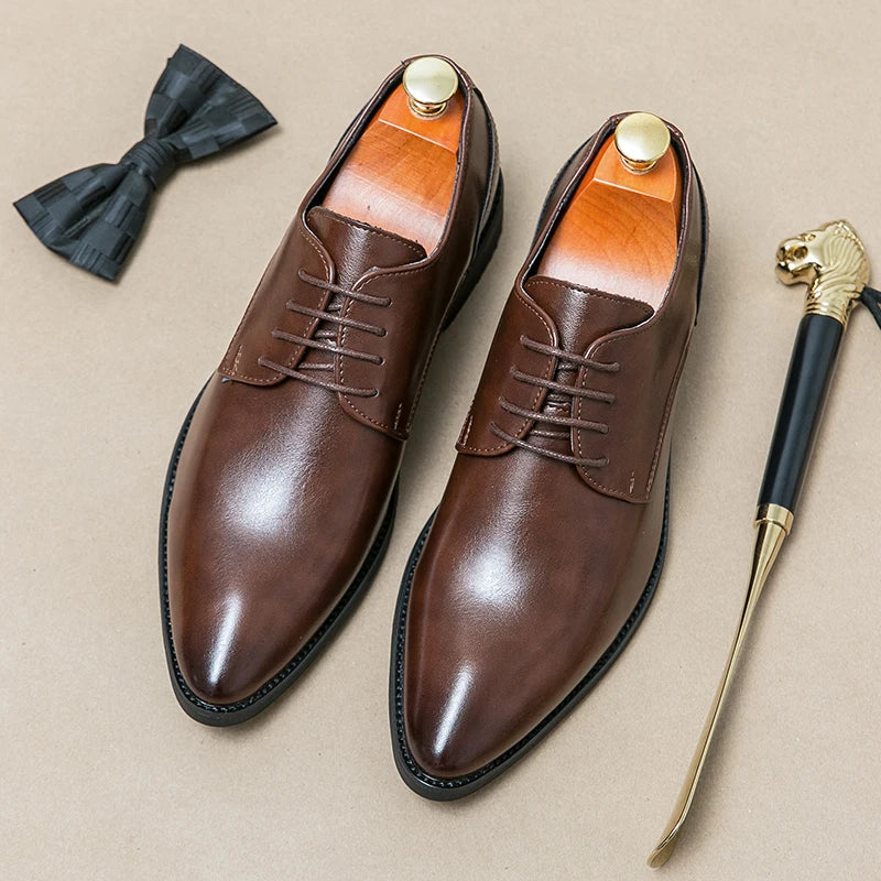 Men's Dress Shoes Party Formal Oxford Leather Shoes Men Classic Casual Business Leather Shoes Man Wedding Social Leather Shoes