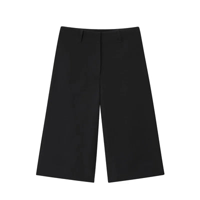 Women's Shorts New Summer Black Cropped Simple Casual | SAMAG