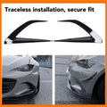Auto Front Air Vent Splitter Improved Airflow Front Bumpe Air Vent Splitter Trim Stylish Look for MX-5 Miata ND 2016 and Later