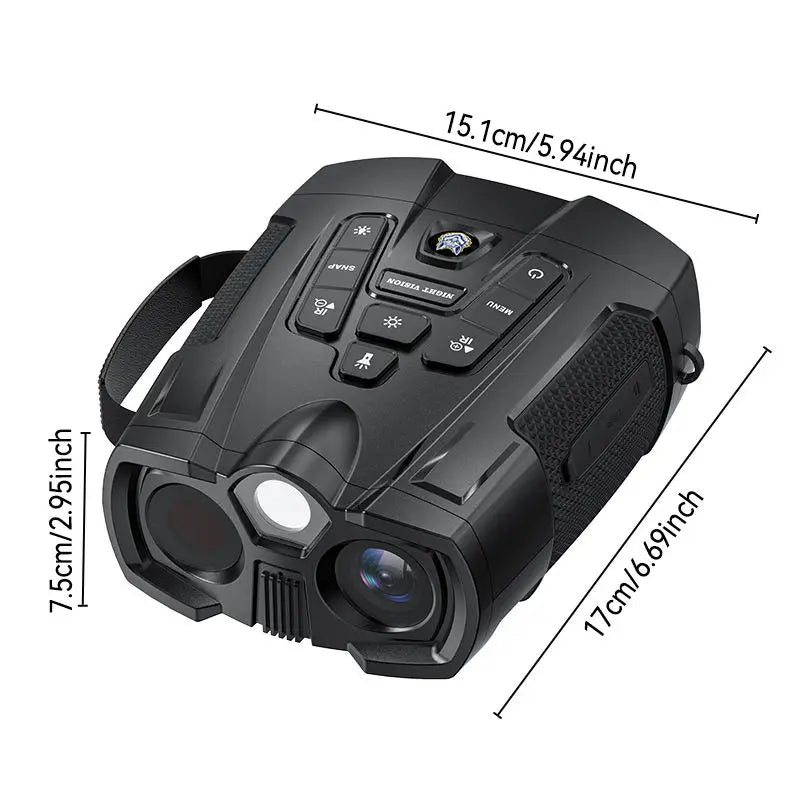 4K Night Vision Binoculars 10x Digital Zoom 7-level Infrared Night Vision Tactical Flashlight Hunting Observation Equipment