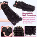 30 32 Inch Deep Wave Human Hair Bundles Curly Hair Burmese Weaving Raw Unprocessed Tissage Double Weft Virgin Hair Extensions