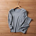 Ultra-Thin Self-Heating High-Elasticity Couples Thermal Underwear Set Warm Long-Sleeve Crew Neck Design for Men And Women