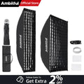 AMBITFUL 30*120cm 60*90cm Bowens Mount Strip Softbox Grid Side Wings Open Mattbox Photography Quick-setup Studio LightBox Q7