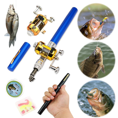Fishing Rod Reel Combo Set Mini Telescopic Portable | SAMAG