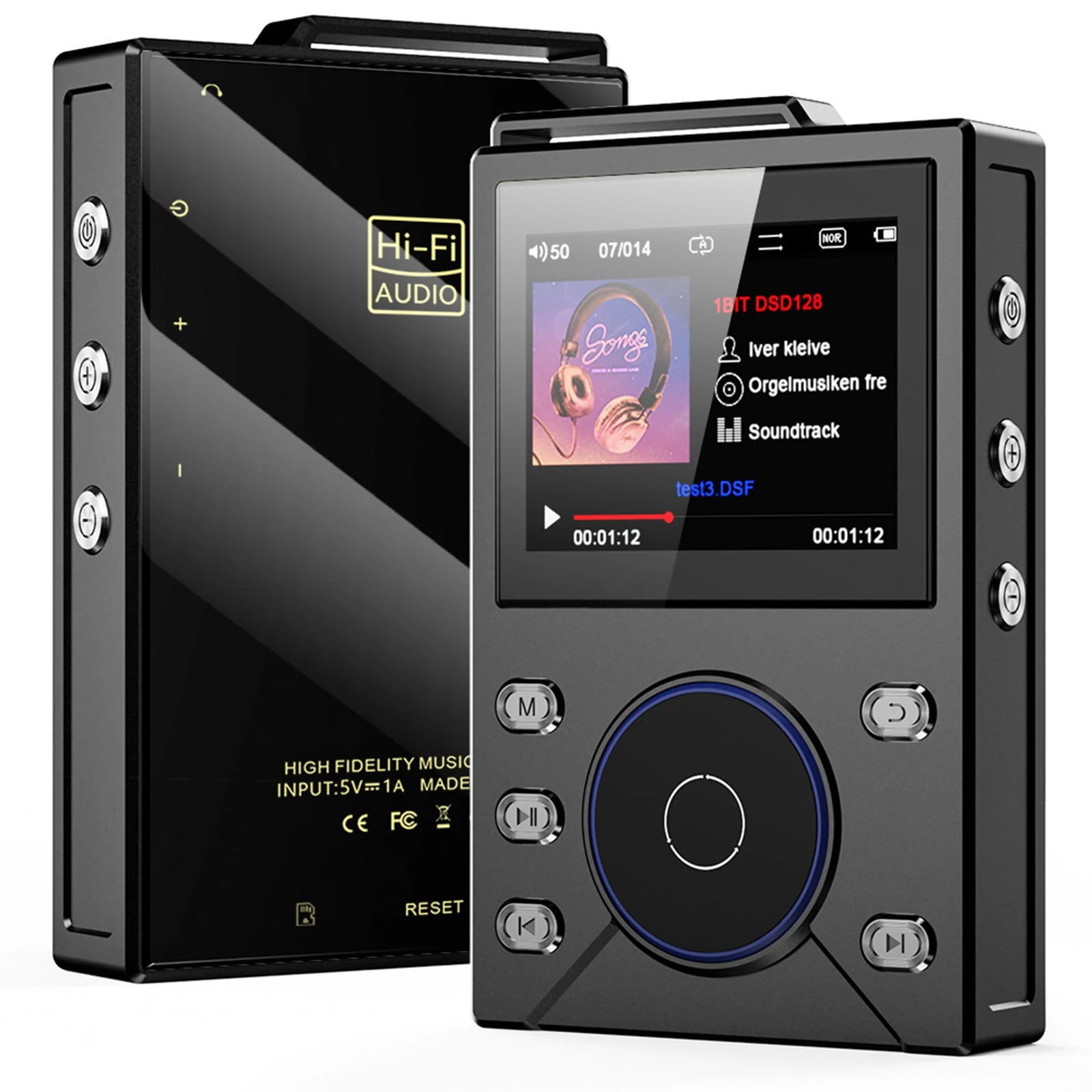 2.4 Inch LCD Screen HiFi MP3 Player Portable Digital Audio Walkman High‑Fidelity Music Player for Travel Commute Camping