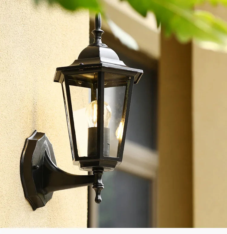 Europe Style Retro E27 Wall Lamp Courtyard Garden Outdoor Waterproof Lighting Aisel Stairs Residential Balcony Porch Fixtures