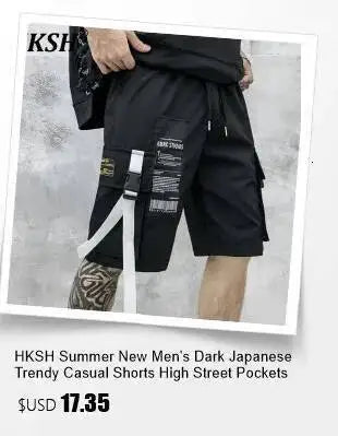 HKSH Spring Summer New Men's RO Style Round Collar Printed T-shirt Oversized Chic Cotton Chic Top American Loose Y2K Tees HK4638