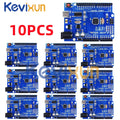 1-10PCS UNO R3 CH340G MEGA328P Chip for Arduino UNO R3 + USB/TYPE-C CABLE ATMEGA328P-AU Development Board 16Mhz