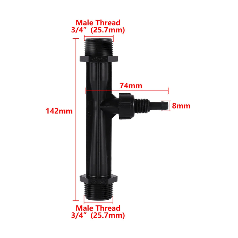Automatic Fertilizer Kit 1/2'' 3/4" 1"Male Thread Venturi Fertilizer Injector With Flow Control Switch  Filter Hose Pipe Clamp