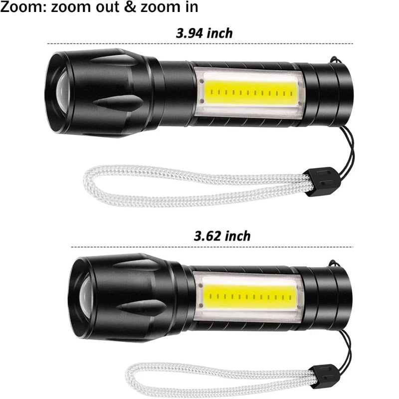 Led Flashlight Rechargeable USB Torch Mini Small Light - View 2 | SAMAG