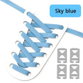 Elastic Shoelaces Without Ties Flat Shoe Laces for Sneakers Metal Buckle Lock Lazy Shoelace Mesh Precision Weaving Shoestrings