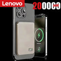 Lenovo 500000mAh Thin Magnetic Wireless Power Bank PD22.5W Fast Charging Portable External Battery for Magsafe For iPhone Huawei