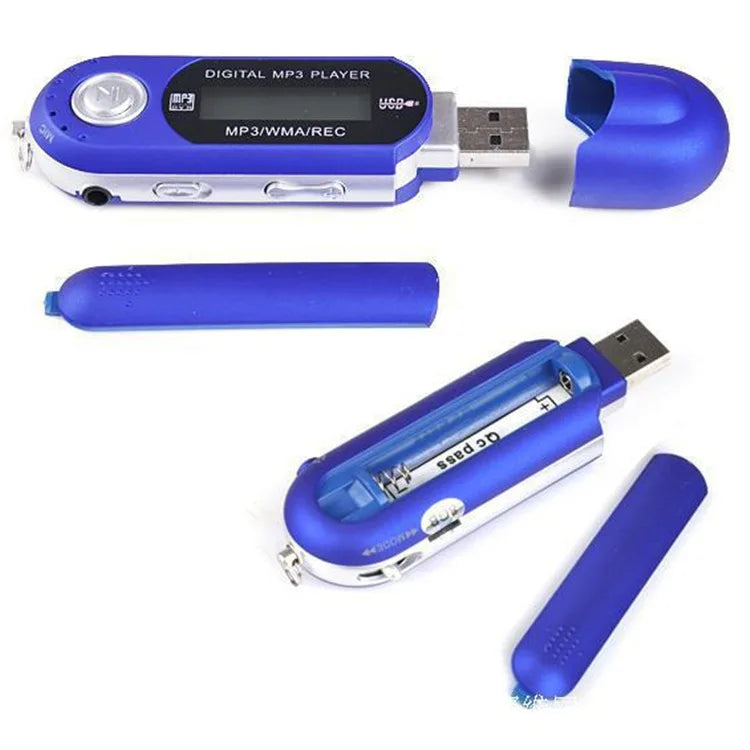 2 in 1 USB 2.0 Flash Drive MP3 Player - Multilanguage LCD Screen Support TF Card Lightweight Portable for Home Sport Travel