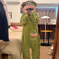 Cartoon Big Mouth Monster Cute Funny Onesie Pajamas Thickened Coral Fleece Homewear For Couples Men Women Autumn Winter Pajamas