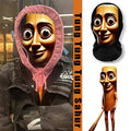 Tung Tung Tung Sahur Riding Mask Funny Breathable Mesh Fabric Mask 3D Mask Cosplay Italian Brainrot Anime Action