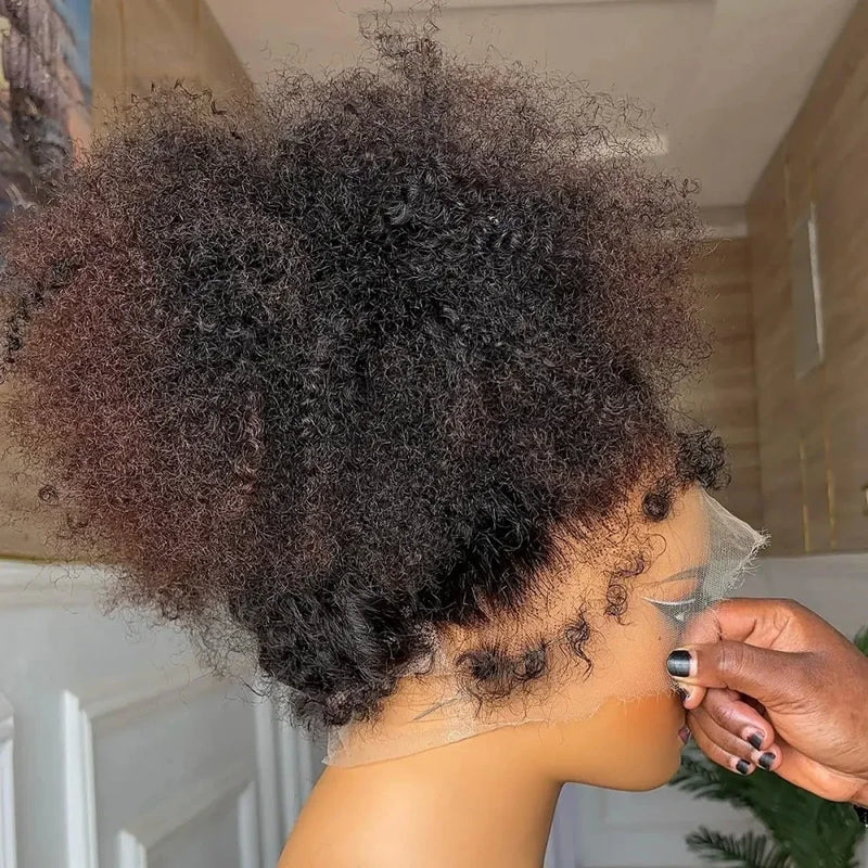 PrePlucked 26inch Glueless High density Lace Front Wigs Kinky Curly Synthetic Deep Water Wave For Black Women With Baby Hair