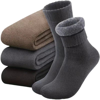 3Pairs Men's Thermal Lined Socks, Thick Soft Comfortable | SAMAG