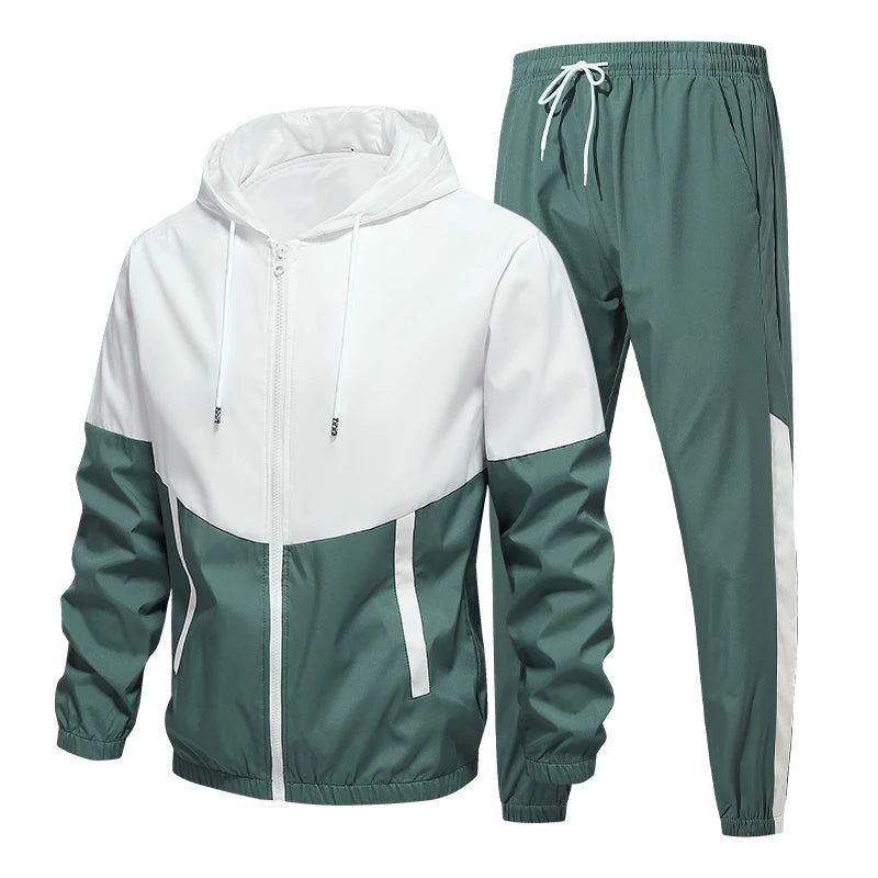 Spring and Autumn Men's Hooded Sports Leisure 2 - piece Sets New Fashion Jacket and Pants Hip Hop Casual - View 9 | SAMAG