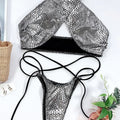 Snake Skin Mini Micro Thong Bikini Women Swimwear Female | SAMAG
