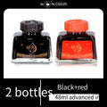 Ostrich 2-Series Fountain Pen Ink, 48ml - Non-clogging Carbon-Free in 4 Colors (Black/Blue/Blue-Black/Red)