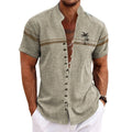 New Men's Linen Short-Sleeved Shirt, with a Fashionable | SAMAG