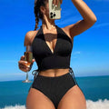 Summer Women's Bikini Set Solid Color Halter Neck | SAMAG