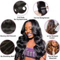 Raw 12A Body Wave Human Hair Bundles Human Hair Brazilian Unprocessed Double Weft Weaving Virgin Hair Extensions Remy Hair Bundles Natural Color 3/4Bundles For Women Daily Use Birthday Holiday Gift Kpop Popular Hairstyles
