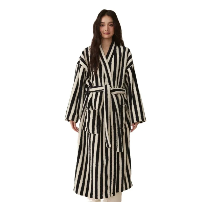 Thickened Flannel Robe Pants Pajamas Set Autumn Winter | SAMAG