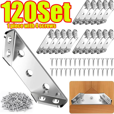 1-120Set Furniture Corner Connector Stainless Steel Angle | SAMAG