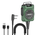 ABBREE AR-158 Rechargeable Walkie Talkie Speaker Microphone Volume Adjust Type-C Charging for Baofeng UV 5R MINI UV 21 PRO Radio