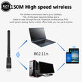 150Mbps Wireless Network Card Mini USB WiFi Adapter LAN Wi - Fi Receiver Dongle Antenna 802.11 b/g/n for - Visuel 4 | SAMAG