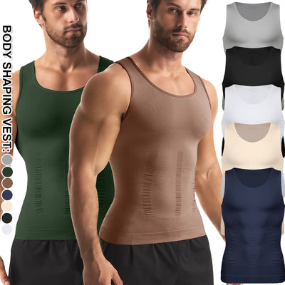 Striped Compression Belt Shaper Vest Men's Tummy Control | SAMAG