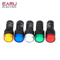 1pcs 16mm Panel Mount Signal Power  Led Indicator Light Blue Green Red White Yellow Pilot Lamp AC DC 12V 24V 220V AD16-16C