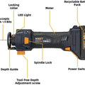 Cordless Drywall Cut Out Tool, MAXXT 20V Rotary Saw Variable Speed with 2.0AhBattery And Quick Charger, Free - View 4 | SAMAG