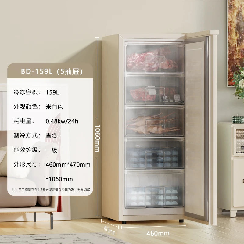 refrigerator retro single door double door small household kitchen refrigerated and frozen mini