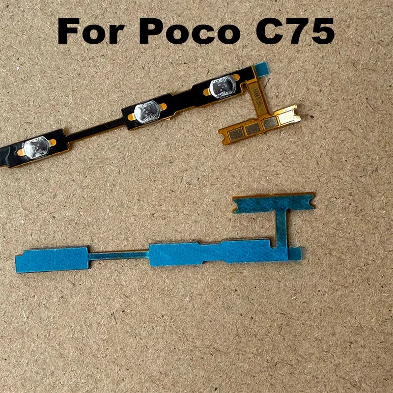 For Xiaomi Redmi 14C / Poco C75 Power Volume Buttons Flex Cable Power On Off  Volume Button Key Flex Cable Replacement