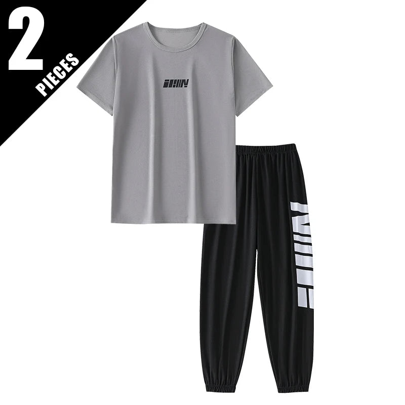 2 - pcs Summer Youth Fashion Letter Set 13 - 16 Year Old Boys - View 7 | SAMAG