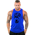 Workout Bodybuilding Sports Brand Gym Mens Back Tank Top Muscle Fashion Sleeveless Shirt Stringer Clothing Singlets Fitness Vest
