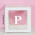 Transparent Letter Balloon Box Baby Shower Decorations Happy Birthday Wedding EID Decor 1st Birthday Party Supplies Balloon Box