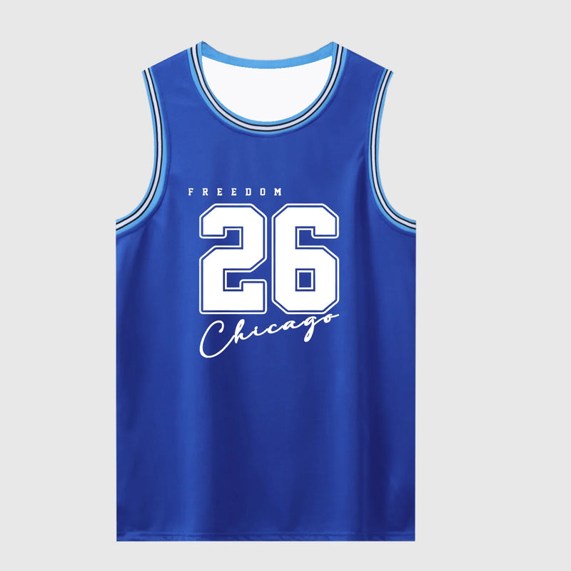 SEASONMARK 2026 Men's Summer Vintage Breathable Quick-Drying Sleeveless Vest round Neck Sports T-Shirt for Basketball