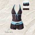 Women Bikinis Set Vintage Striped Floral Tankini Swimsuit | SAMAG