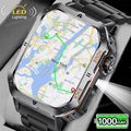 2026 New Rugged Military GPS Smart Watch Men Bluetooth Call Health Monitoring Sports 5ATM Waterproof Smartwatches Man Pk HW12