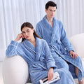 Warm Coral Fleece Kimono Bathrobe Gown Winter Thickened | SAMAG