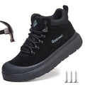 Welding Shoes Men Indestructible Work Safety Boots Cow Leather Steel Toe Safety Shoes Men Security Protective Work Shoes