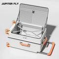 Side Opening Suitcase Wide Trolley Travel Case with Skating Spinner Wheels TSA Lock Rolling Luggage PC Material 20/24/26/28inch