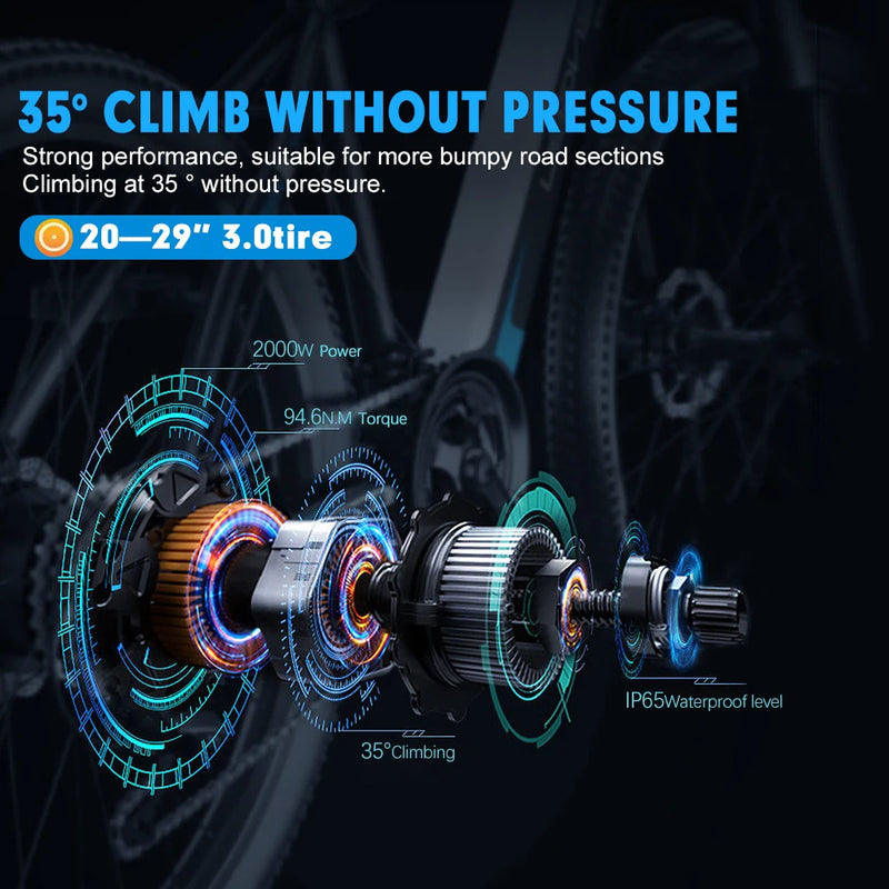 MTX Rim Ebike Conversion Kit 48V 1000W 1500W 2000W 20-29inch700C Rear Brushless Hub Motor Wheel for Electric Bike Conversion Kit
