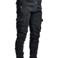 New Jeans Men Pants Wash Solid Color Multi Pockets Denim | SAMAG