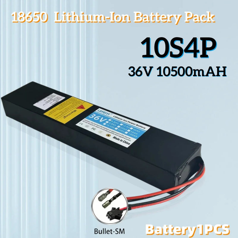 36V 10.5Ah 10S4P 500W power supply, specially modified for Xiaomi M365 electric scooter battery with BMS